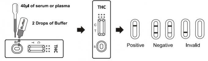Rapid del equipo de la prueba de la tenencia ilícita de drogas de THC 11 nor-∆9 - equipos de la prueba de /serum /plasma de la sangre entera de THC-9 COOH
