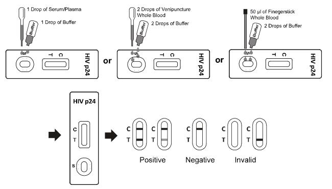 Aprisa un casete rápido de la prueba del antígeno del VIH p24 del paso (sangre entera/suero/plasma)