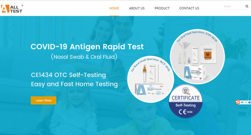 Últimas noticias de la empresa sobre La página web del tema de ALLTEST BIOTECH COVID-19 está viva ahora