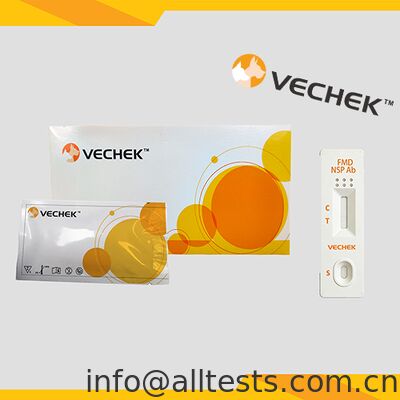 Un buen precio. FMD NSP Anticorpo de prueba rápida Cassette resultados rápidos alta precisión operación sencilla en muestras WB / S / P en línea