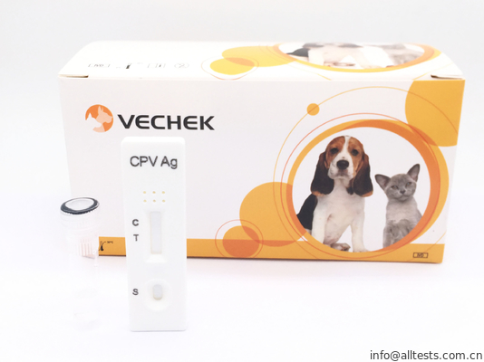 Good price Equipos rápidos de la prueba del antígeno canino de Parvovirus (Cpv), casete rápido de la prueba del color blanco con la ventana de la prueba en línea