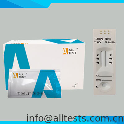 Un buen precio. Prueba Rápida Combinada HBsAg/VHC y VIH/Sífilis con Tiempo de Lectura de 15 Minutos Alta Precisión para Muestra de Sangre Entera/Suero/Plasma en línea