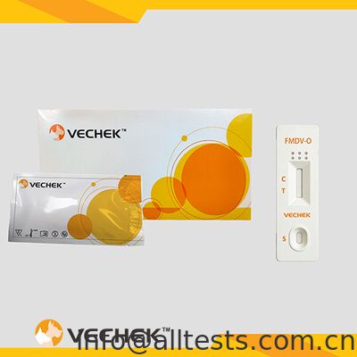 Un buen precio. Casete de prueba rápida de anticuerpos FMDV-O para el virus de la fiebre aftosa, tiempo de lectura de 10 minutos, alta precisión, operación simple en línea