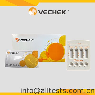 Un buen precio. Casete de prueba rápida combinada para perros para anticuerpos contra Ehrlichia, Anaplasma, Babesia y Leptospira con resultados rápidos, alta precisión y operación sencilla en línea