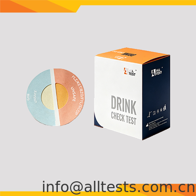 Un buen precio. Pegatina de prueba de verificación de bebidas para seguridad instantánea de bebidas con tiempo de lectura de 1 segundo y detección de 18 analitos en línea