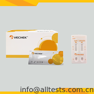 Un buen precio. Casete de prueba rápida combinada de anticuerpos contra la enfermedad de Lyme + anticuerpos contra la leptospira para uso veterinario con tiempo de lectura de 10 minutos y alta precisión para muestras de sangre entera/suero/plasma en línea