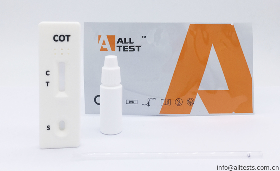 Good price Equipo rápido de la prueba de la tenencia ilícita de drogas del casete de la prueba de la CHOZA para el metabilito FDA 510K de la nicotina en la sangre entera /Serum/Plasma en línea