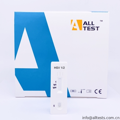 Good price HSV el 1/2 IgG/immunoensayo cromatográfico de la prueba de IgM del flujo lateral rápido del casete en línea