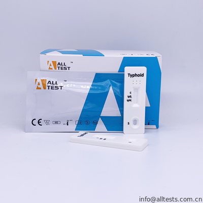 Good price Exactitud rápida tifoidea de los equipos 96,5% de la prueba de IgM/de IgG con la línea coloreada (sangre entera/suero/plasma) en línea