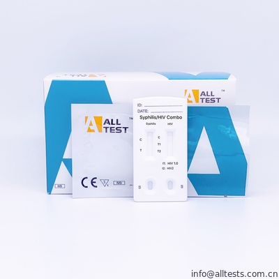 Good price Enfermedad infecciosa de los equipos rápidos combinados de la prueba de la sífilis/VIH 1.2.O de AllTest en línea
