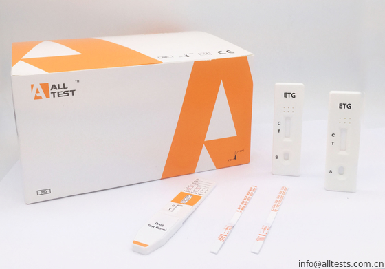 Good price Equipo rápido de etilo de la prueba de la tenencia ilícita de drogas del casete/de la varilla graduada/de la orina 500 ng/mL*1000 ng/mL de Glucuronide del panel (ETG) para la diagnosis en línea